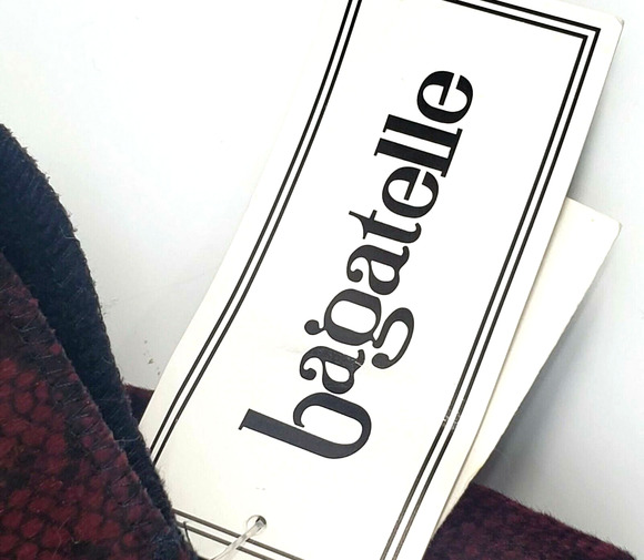 Bagatelle Burgundy Black Snakeskin Pattern Plush Velvet Size Large NWT Jacket - Picture 7 of 8